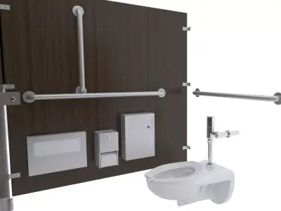 Toilet Stall-001B 3D model