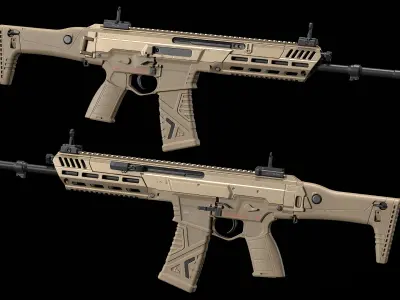 HK433 Assault rifle Low-poly 3D model
