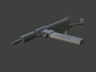 sten gun Low-poly 3D model