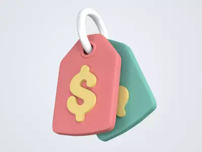 Price Tag 3D Icon 3D model