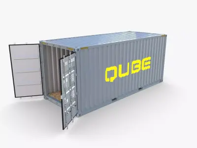 20ft Shipping Container Qube v1 3D model