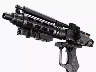 E-5 Star Wars Droid Blaster Rifle Low-poly 3D model