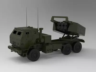 M142 HIMARS multiple rocket launcher 3D model