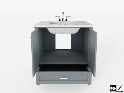 Contemporary Bath Vanity Free 3D model