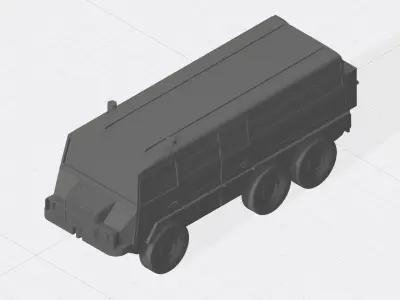 Pinzgauer 6x6 Light Operational Vehicle set 3D print model