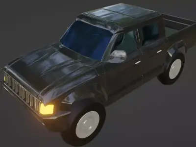toyota pickup Low-poly 3D model