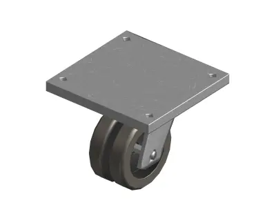 Caster Wheel Low-poly 3D model