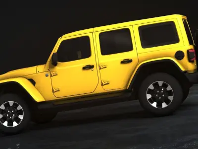 Jeep Wrangler Sahara 2020 Low-poly 3D model
