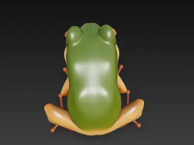 Frog Realistic 3D Model Basic - Low Poly Realistic Low-poly 3D model