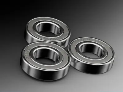 Cartridge Bearing 6901ZZ Low-poly 3D model