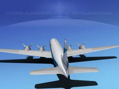 Douglas DC-7C Dominion Charter 3D model