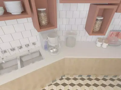 Restaurant Service Area 3D model