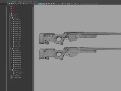 Weapon - AWM - Included Highres Low-poly 3D model