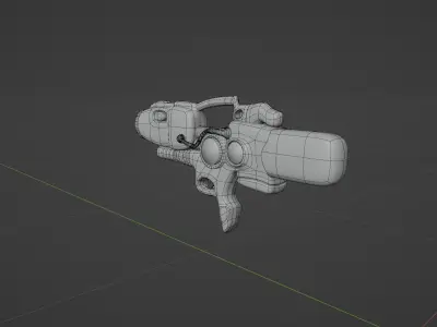 Watergun Low-poly 3D model