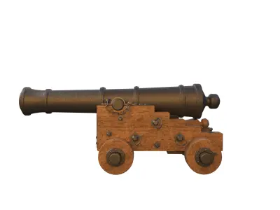 Cannon wooden 3D model