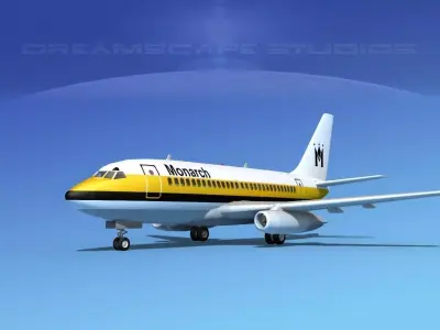 Boeing 737-100 Monarch 3D model