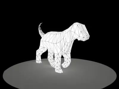Dog-Low Polygon Low-poly 3D model
