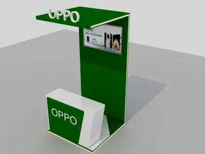 OPPO Activity Stall Low-poly 3D model
