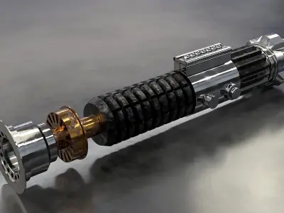 Obi-wan Kenobi Lightsaber 3d Model Low-poly 3D model