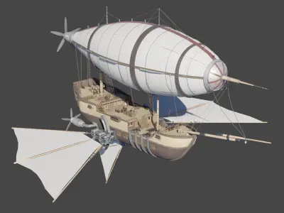 Fantasy Airship 3D model