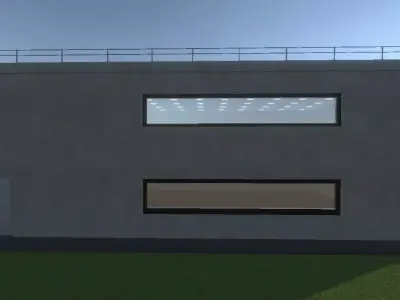 Military Control Building - Game Ready 3D Model PBR Low Poly Low-poly 3D model