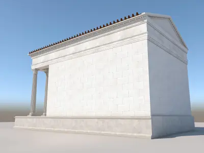 Roman temple Low-poly 3D model