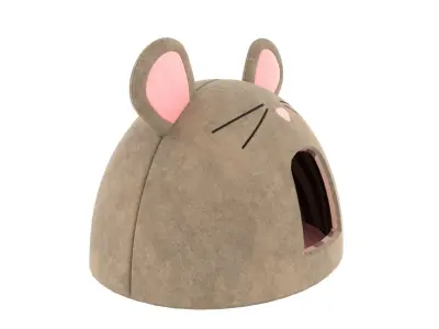 Mouse Meow Hut Cat Hut Cat Tent Brown 3D model