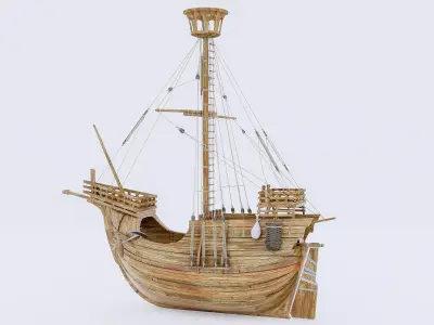 Sailboat 2 Low-poly 3D model