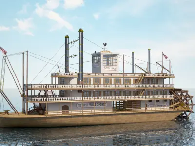 Mississippi Steamboat 3D model