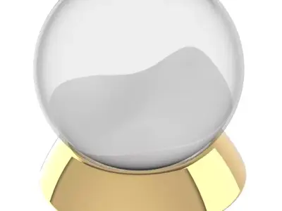 Glass ball with snow - Christmas evee Free 3D model