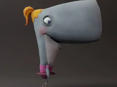 Pearl Krabs Free low-poly 3D model