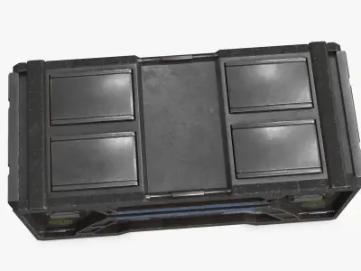 Sci-fi Container set of 3 v6 Low-poly 3D model