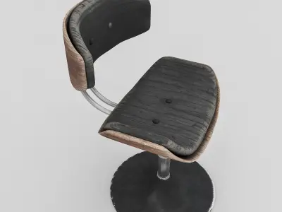 old chair 3D model Low-poly 3D model