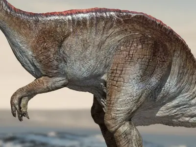 Parasaurolophus 3D Rigged model Low-poly 3D model