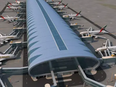 Dubai airport 3D model
