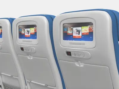 Airplane chair Low-poly 3D model