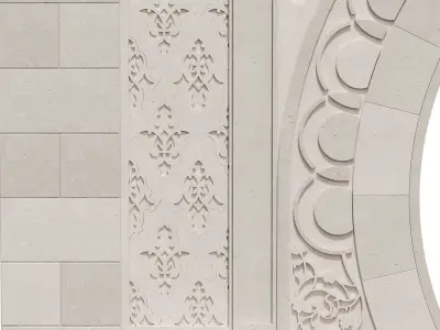 Moroccan Islamic Arch set 381 Low-poly 3D model