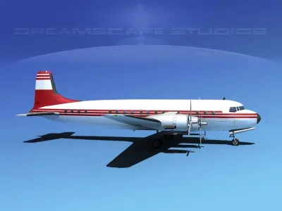 Douglas DC-7B Corporate 4 3D model
