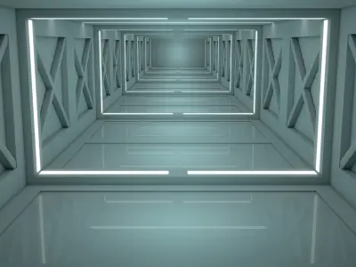 Sci Fi Corridor 3D model buy