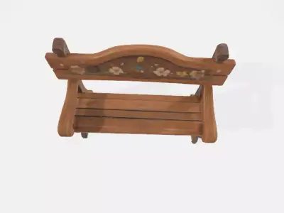Garden bench Low-poly 3D model order