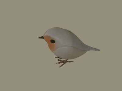 European Robin Bird 3D model