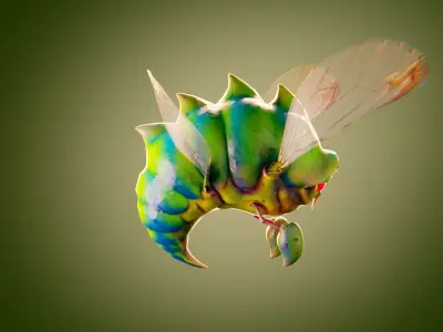 Bug Monster Character model  Game-ready Low-poly 3D model