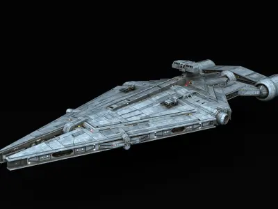 Arquitens-class Light Cruiser  - Star Wars Low-poly 3D model