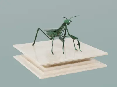 House Decoration Mantis Statue Low-poly 3D model