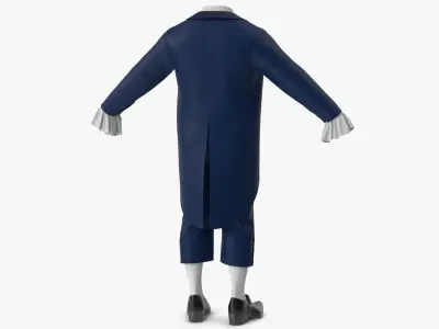 Tailcoat Suit and Shoes 3D model