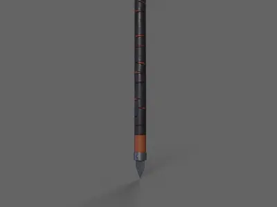PBR Polearm V3b Low-poly 3D model