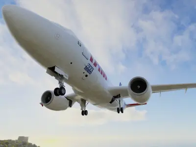 Airplane Airbus  A319 TAM  Low-poly 3D model