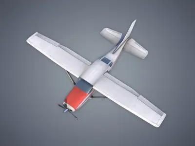 Cessna 206 Stationair Low-poly 3D model