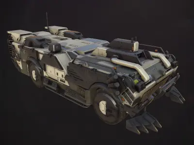 Armored Personnel Carrier Low-poly 3D model