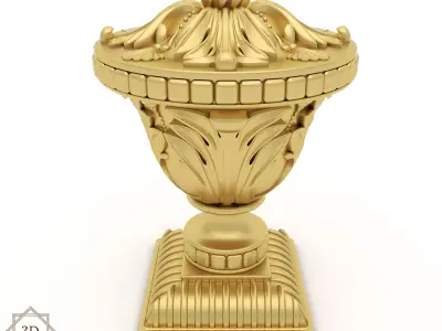 3D Carved Finial 1 for CNC and Visualiation Free low-poly 3D model